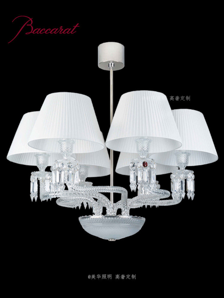 Роскошная вилла French Baccarat light, элитный жилой дуплекс, гостиная, спальня, столовая, хрустальная люстра с турбийоном Изображение 1