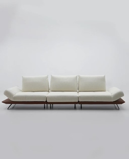 年底清样灵动岛沙发设计师意式极简真皮直排功能沙发现代布艺沙发