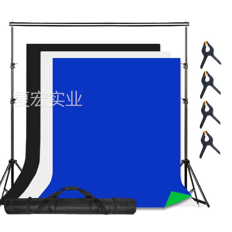拍照拍摄绿色背景布直播摄影蓝背景架绿布白色色绿幕抠像抠图布