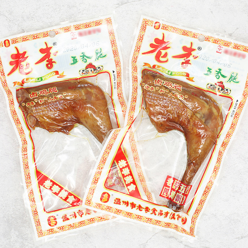 温州老李五香鸡腿开袋即食零食