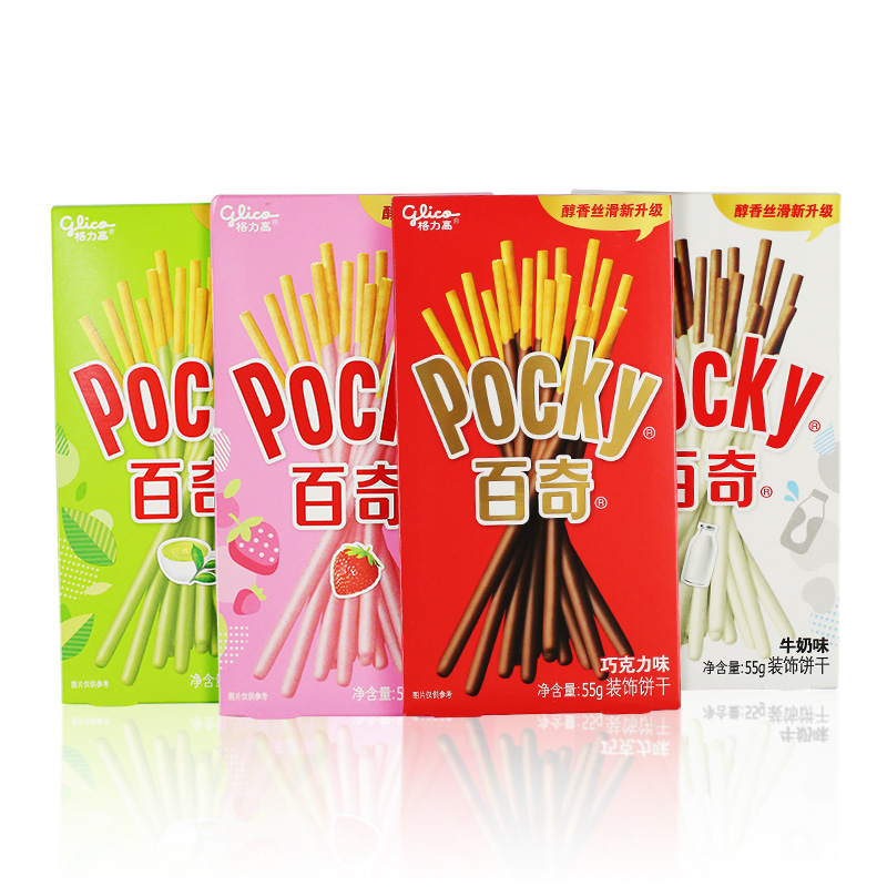 格力高抹茶味巧克力棒百奇饼干