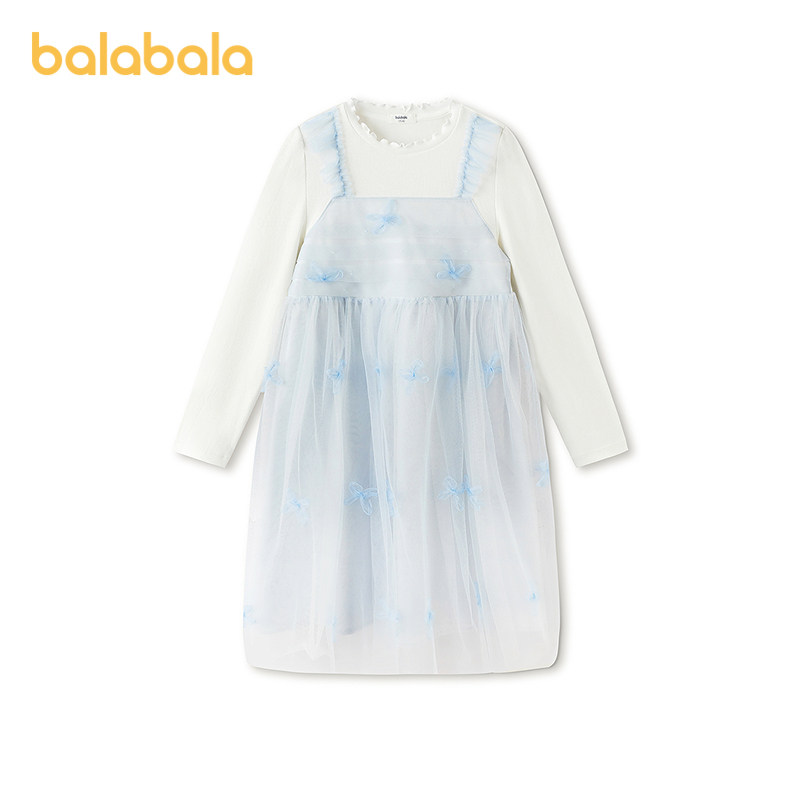 【商场同款】巴拉巴拉童装儿童连衣裙女童2026新款春装针织网纱裙,童装/婴儿装/亲子装,连衣裙,淘宝优惠券,粉丝福利购,淘宝优惠卷