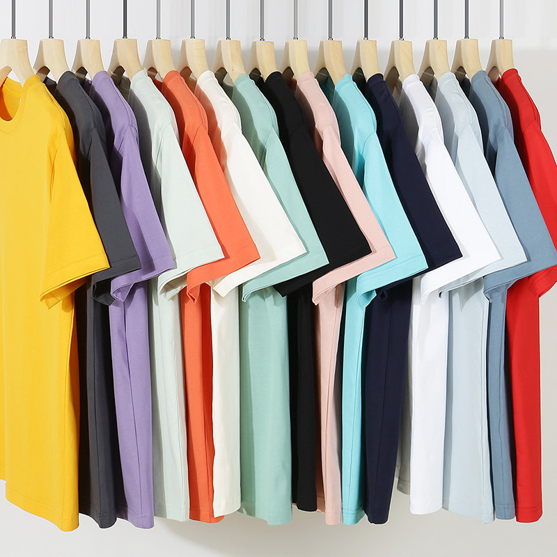 短袖班服t恤工作服定制印字纯棉