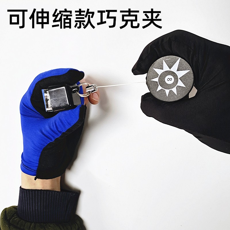 台球伸缩个性巧克粉夹球杆皮头擦粉夹巧克巧粉套台球用品配件