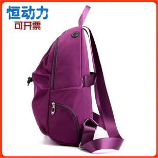 潮流女士出行背包防水尼龙布包轻便大容量学生书包时尚休闲双肩包