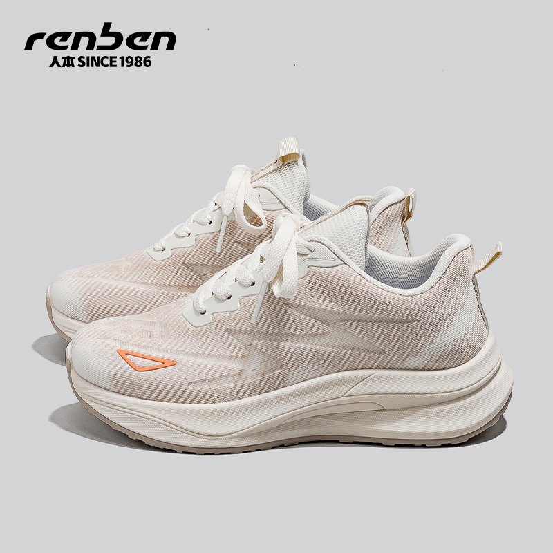 人本透厚底圆头百搭运动休闲女鞋