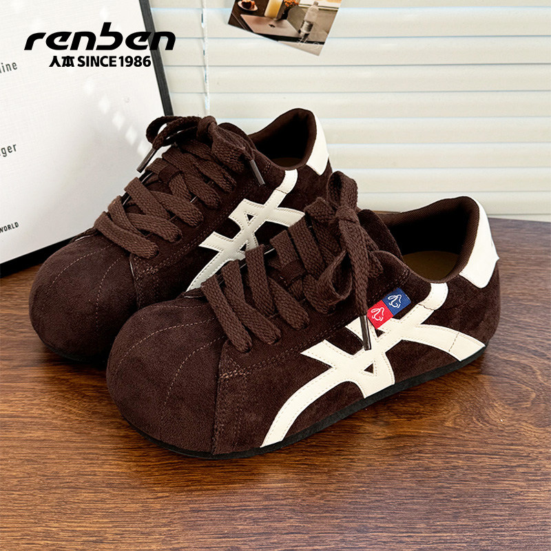 人本德训鞋女2026秋冬季新款轻便软底搭配裙子初高中生内增高板鞋,女鞋,德训鞋,淘宝优惠券,粉丝福利购,淘宝优惠卷