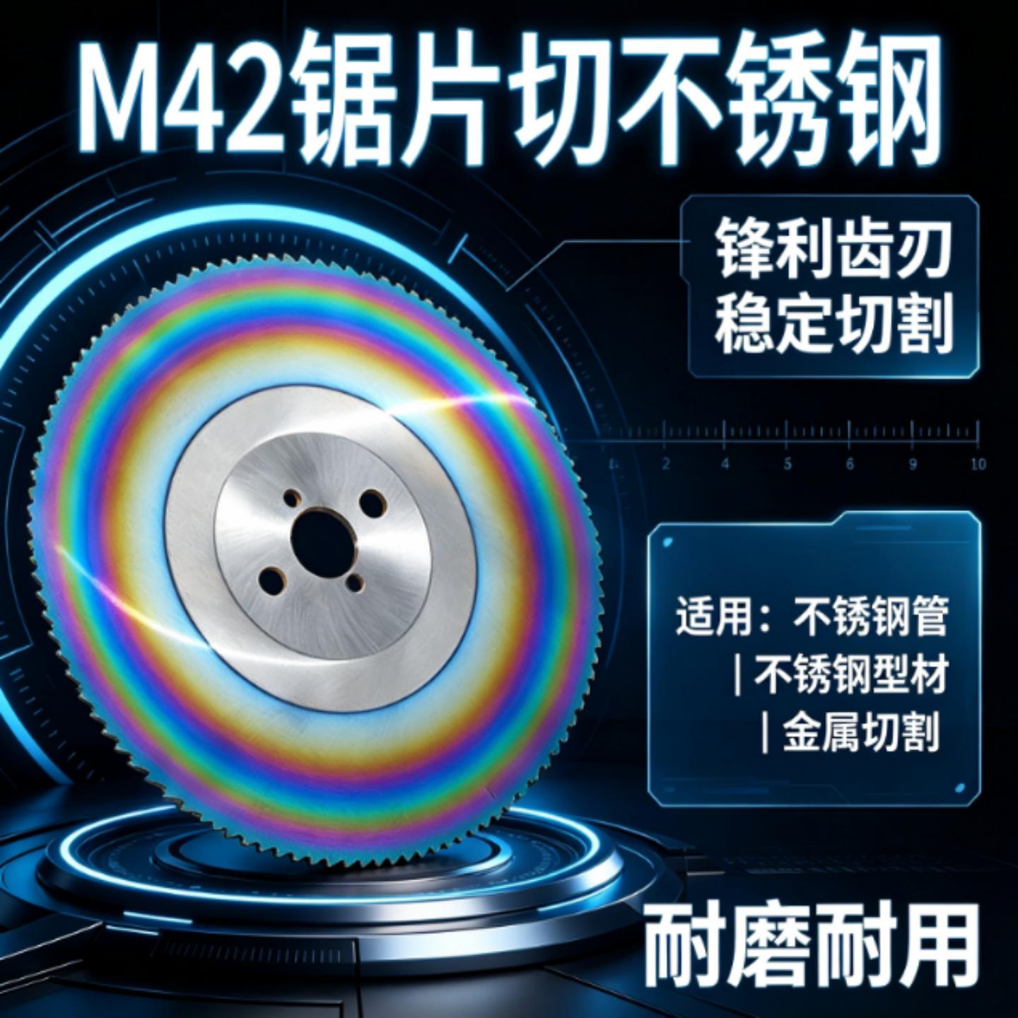切管机用高速钢圆锯片275x1.6切42CrMo金属专用M42开齿锯片耐磨