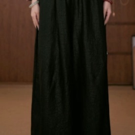 125 RYZH25 凤轩阁 100桑蚕丝老料黑胶绸大甩裤