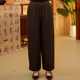 凤轩阁 新款香云纱老料柞蚕丝裤子1206256
