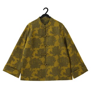 凤轩阁 巨显白 100桑蚕丝香云纱锦油绸外套3658