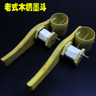 木头墨斗手摇木工划线器木匠专用墨盒线斗弹线墨斗工地放线工具