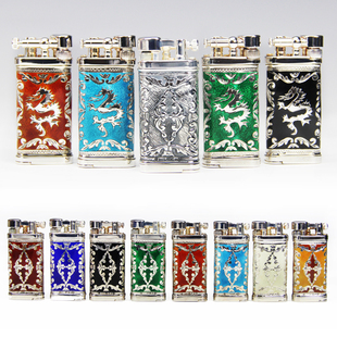 包邮 德国Sillem's十字锚烟斗打火机 纯银单面双面珐琅雕刻带压棒