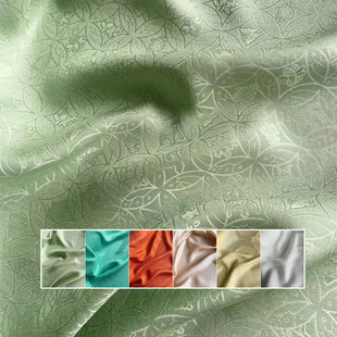 花罗真丝花绫七宝铜钱纹梅兰竹菊真丝提花面料汉服旗袍丝绸中国风