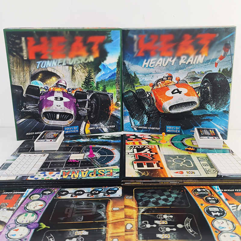 Heat赛车桌游卡牌狂飙+暴雨扩+隧道扩速度管理休闲聚会游戏英文