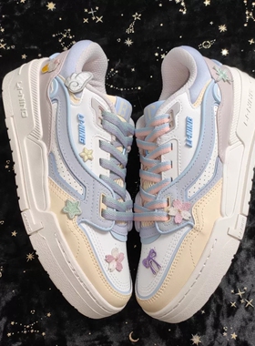 适配001BTC白紫色日进斗金飞翼布贴马卡龙AF1鞋带鞋绳