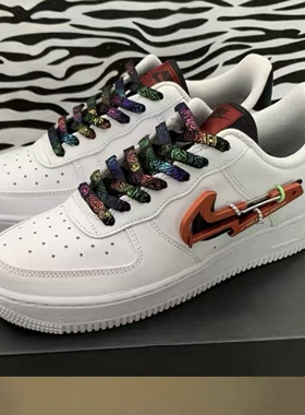 适配空军一号AF1登山扣黑白红烫金腰果花白色橙色无畏鸳鸯双鞋带