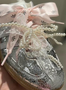适配阿迪德训鞋板鞋rockfish鞋带扣蝴蝶黑白格子鞋带扣鞋花配饰