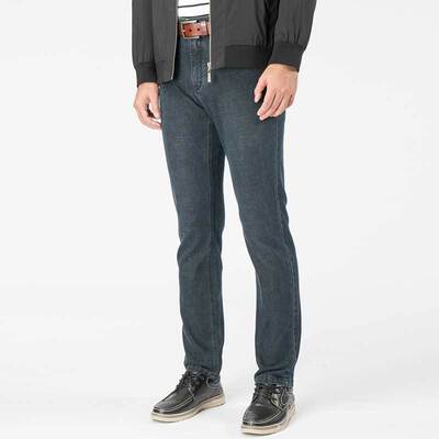 嘉意五袋直筒牛仔裤柔软顺滑舒适