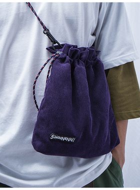 Shounenn黑卡镜头保护收纳袋单反相机包便携抽绳束口袋适用于索尼