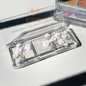 无味空气无底色偏光 三色眼影高光 牛郎色 三种碎钻感 清冷白玉兰