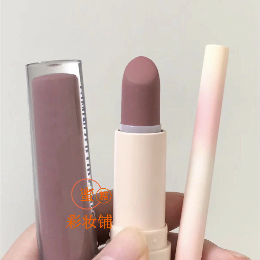 轻欧美灰紫色唇三件套！干枯玫瑰藕紫薯香芋泥紫色口紫口红显白