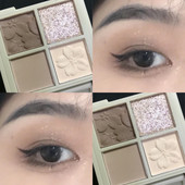 novo四色眼影盘ins樱花学生小众品牌新款 平价国货防水哑光水泥盘