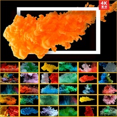 4K视频素材-54个慢动作彩色水墨溶解流动特效合成动画 BBV58-天天素材网