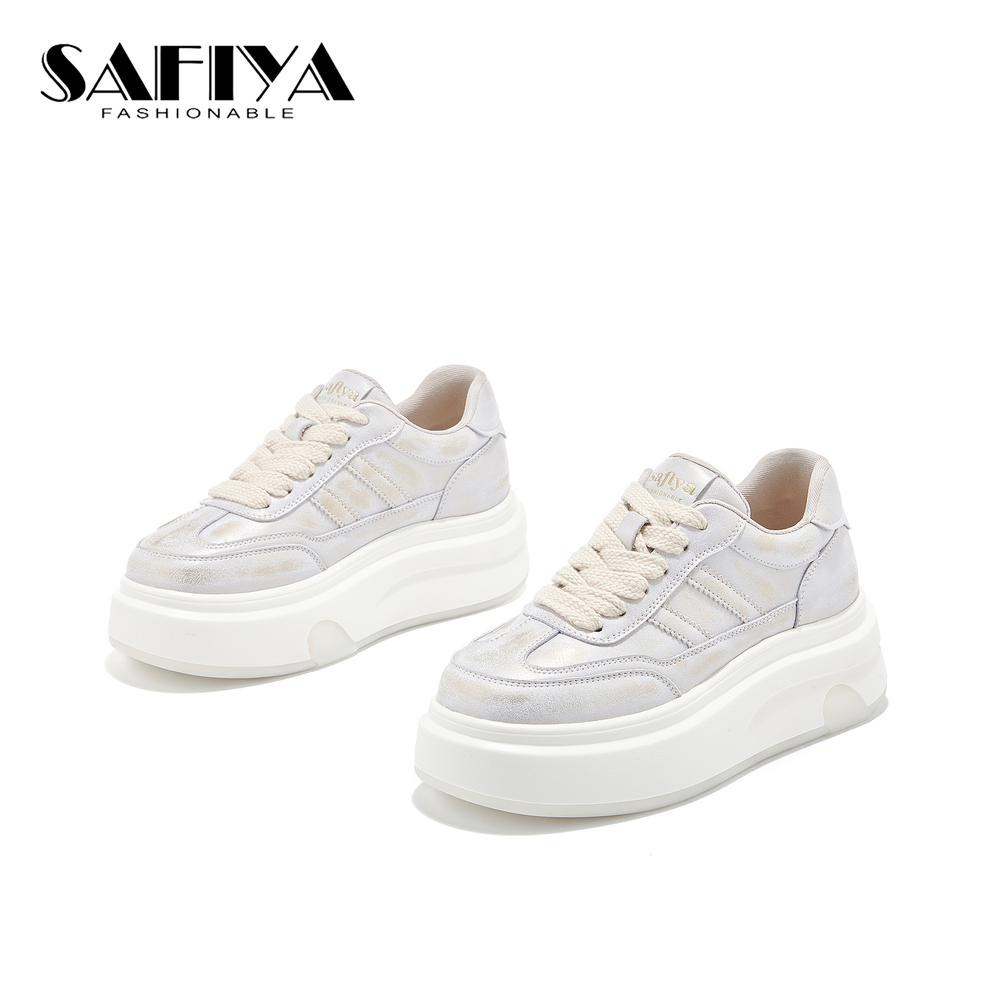 索菲娅Safiya2025冬季新款低帮系带潮流百搭时尚休闲鞋SF44112A86