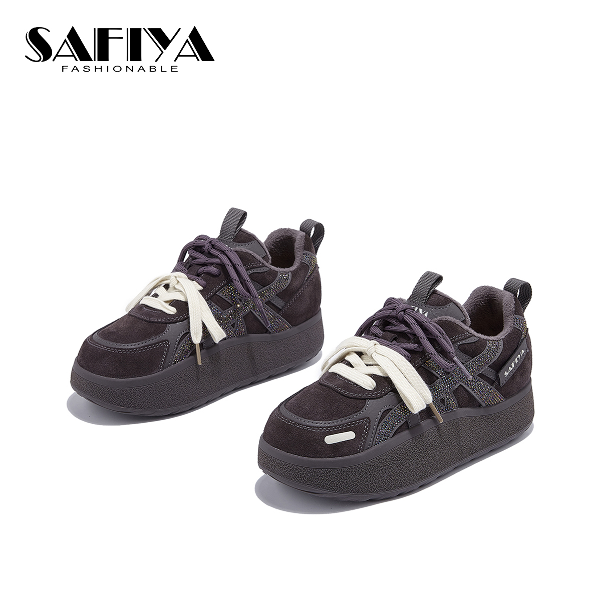 索菲娅Safiya2025冬季新款舒适轻便时尚保暖休闲女鞋SFD4118C67