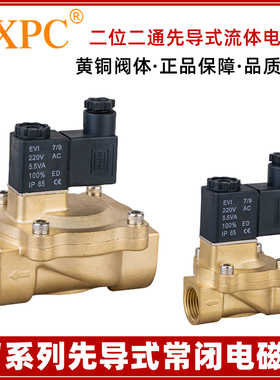 TXPC4分6分1寸电磁阀水阀气阀先导式2V130-10/20 2V250-20/25