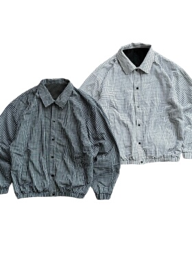 Nothwes 25aw新老钱亚麻仿羊绒双面教练夹克外套秋冬