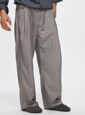 Nothwes 25aw混纺TR双摺西裤老钱风抗皱休闲秋冬长裤clean fit风