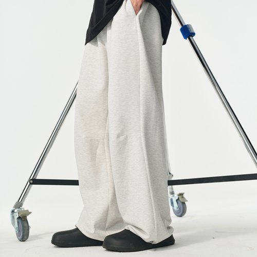 买一送一！立体弧形打褶复古卫裤