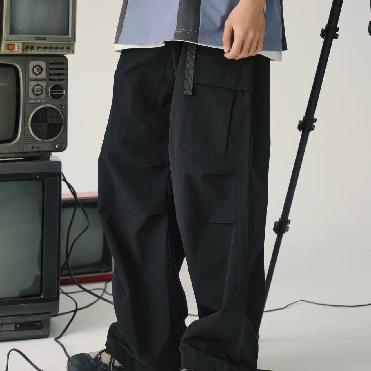 Nothwes 25ss四面弹限定轻量工装长裤腰带立体剪裁多口袋裤日系潮