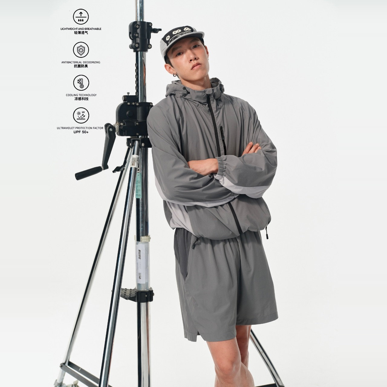 户外原纱UPF50+防泼水防风防晒衣