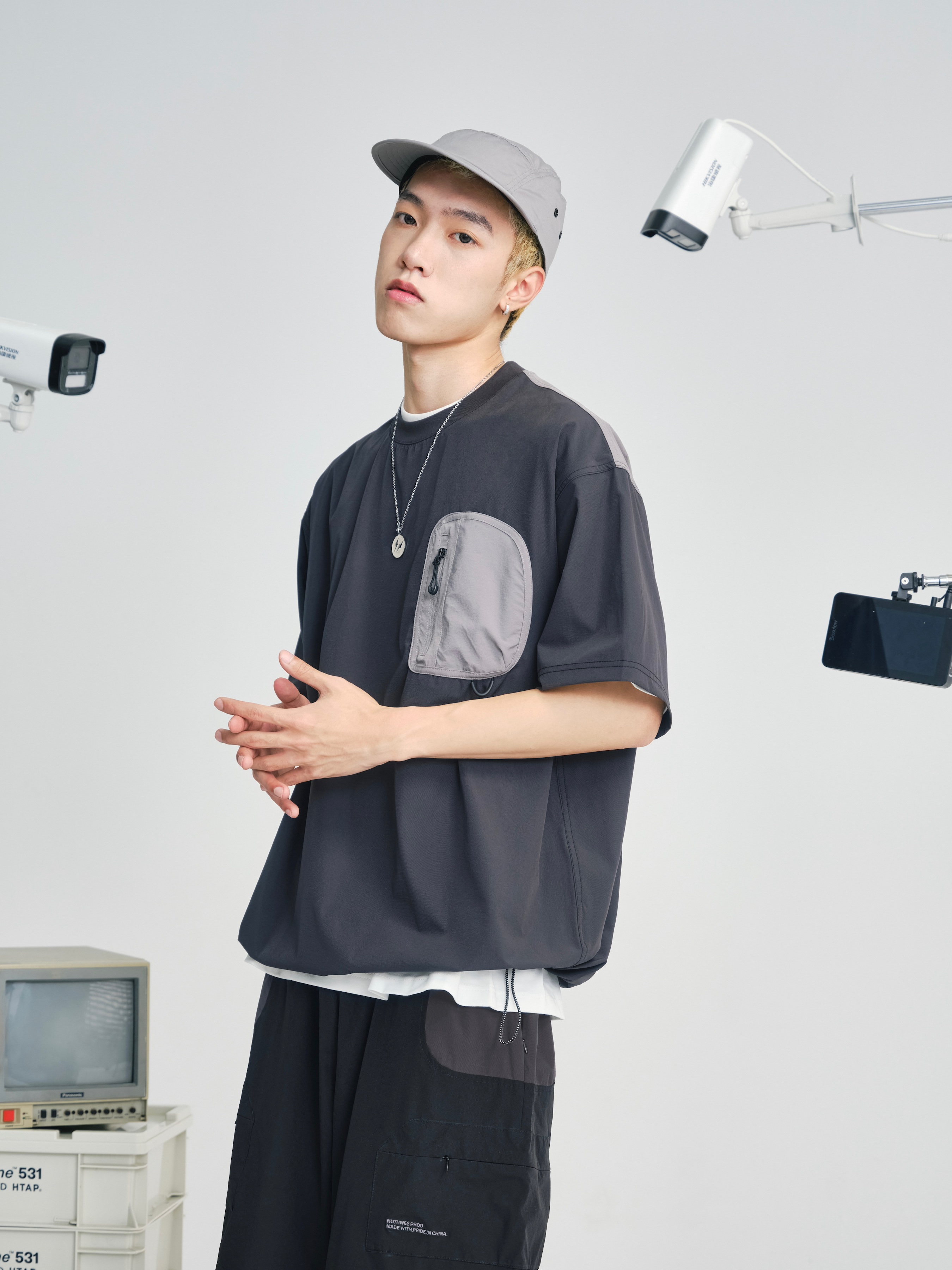 短袖T恤登山速干日系复古青少年