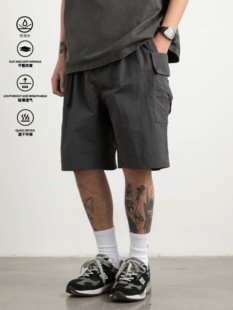长裤 fit防泼腰带工装 潮 clean Nothwes复古山系机能多口袋尼龙短裤