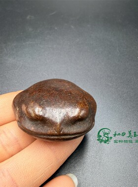 仿古三足金蟾手把件男士随身文玩工艺品合金三脚蟾蜍茶宠中式摆件