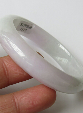 63.09克天然缅甸翡翠A货手镯 玉镯子 紫罗兰翡翠手镯 内径58mm