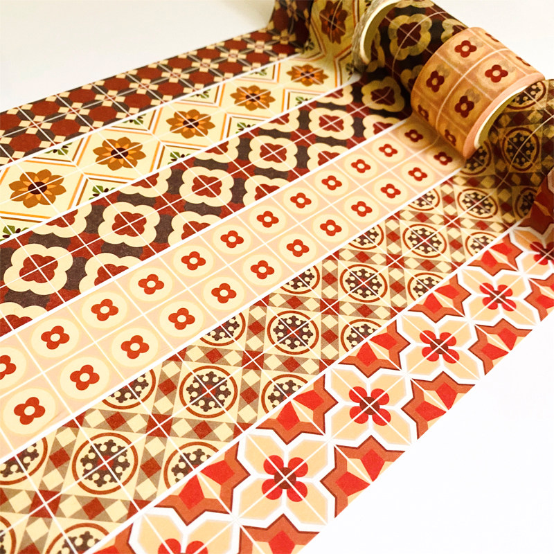 复古花砖胶带纸文创产品百多年南洋广州厦门民国风文艺伴手礼物