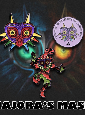 魔吉拉面具徽章塞尔达传说游戏周边金属胸针majora's mask pin