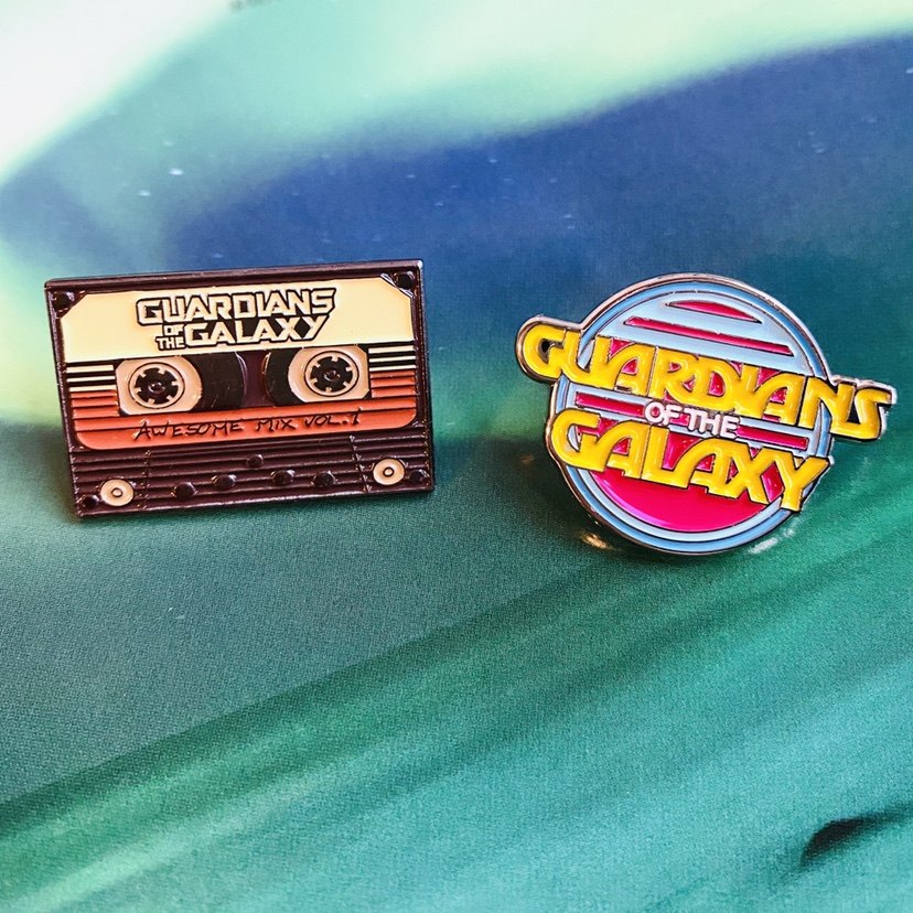 银河护卫队电影周边金属徽章星爵磁带胸针标志logo纪念