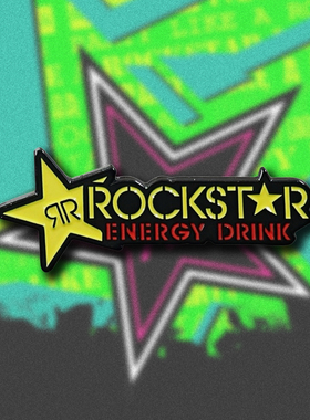 Rockstar EnergyDrink pin能量饮料标志徽章胸针街头文化潮流饰品