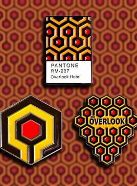 闪灵徽章恐怖the shining电影周边overlook瞭望酒店地毯图案胸针