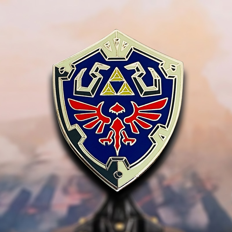 塞尔达传说旷野之息海利亚盾金属徽章胸针游戏周边饰品潮玩礼物