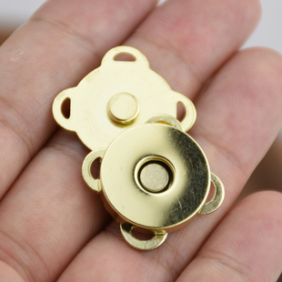 手缝磁扣 梅花磁铁纽扣百搭金色银色古铜枪黑色钮扣手工diy编织包