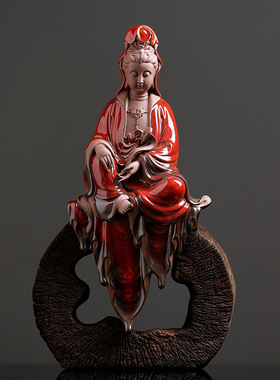 陶瓷禅意风招财供奉菩萨观音佛像