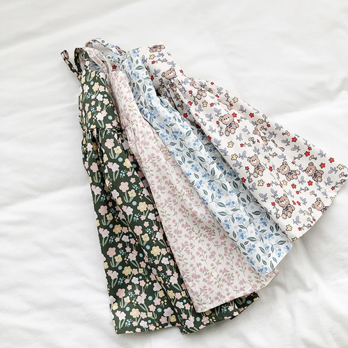 夏季女童田园碎花吊带连衣裙宝宝