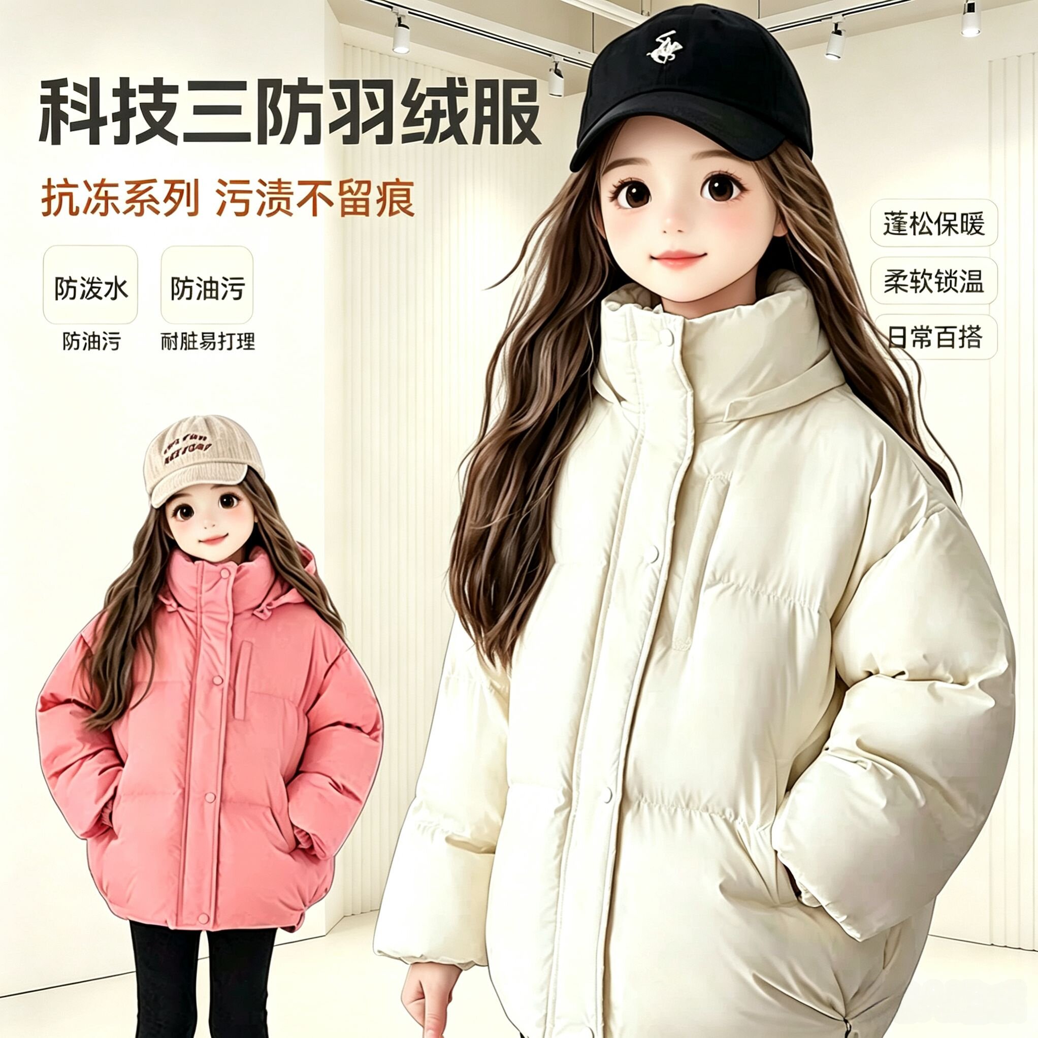 清仓童装儿童加厚羽绒服女童新款羽绒服